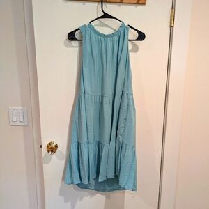 Teal a-line dress